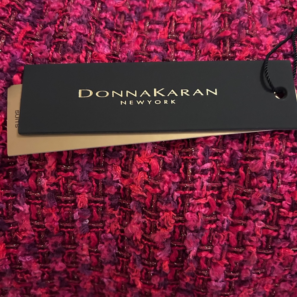 Donna Karan New York Bare necessities Skirt Womens Size 6 Red & Black Tweed New - Picture 12 of 13